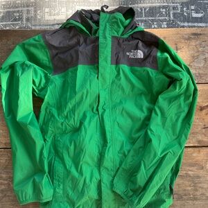 North Face Girls Hooded Green Jacket size large 14/16